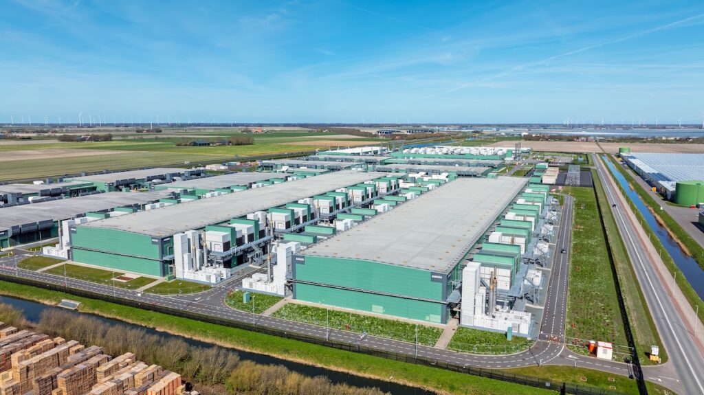 Large data center complex in a rural landscape in Europe