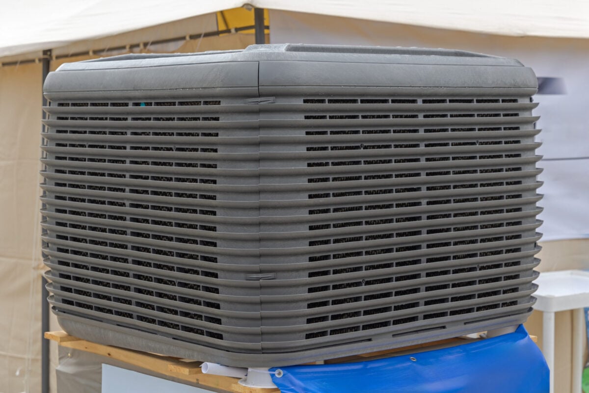 evaporative cooling grey hvac