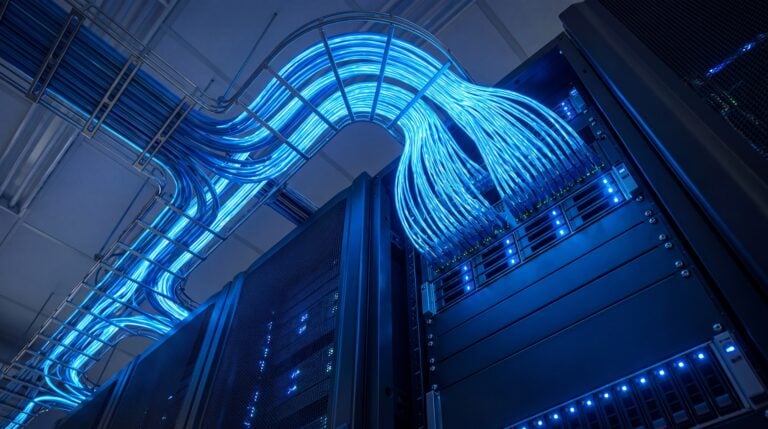 immersion coolinge blue lights cables connected