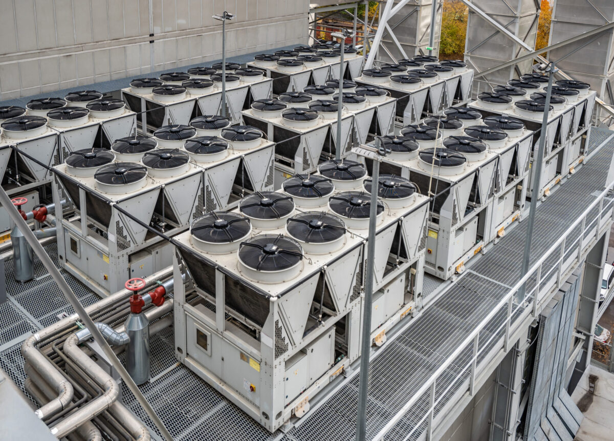Water Cooled Chiller Multuple air cooled water chillers installation